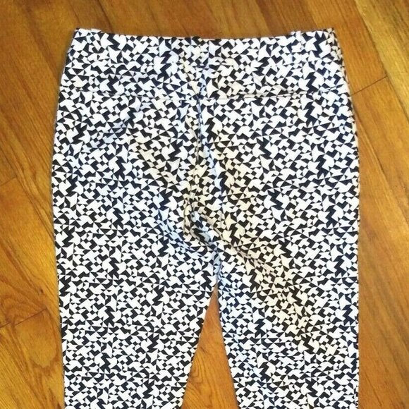 Kate Spade Pants ankle crop Geometric print Saturday Stretch  28x27 - Picture 6 of 12